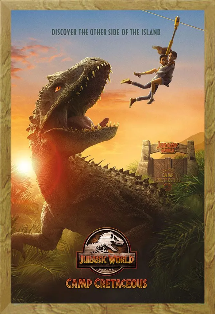 Mega Poster Jurassic World Campo Cretaceo + Cornice Shinsuke Rovere