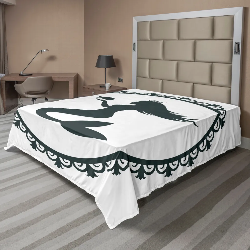 Drap-housse Imprimé Princesse Sirène en Tissu Doux 266 x 260 cm