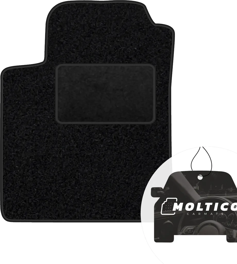 moto-MOLTICO tappetino conducente auto velours lato conducente tappetini auto nero tappetino conducente 1 pezzo adatto per Fiat Bravo Lancia Delta 2007-2014