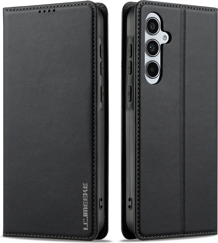 Custodia Viaggio Samsung A36 5G Pelle Flip Nera Stand - Tutto in Uno