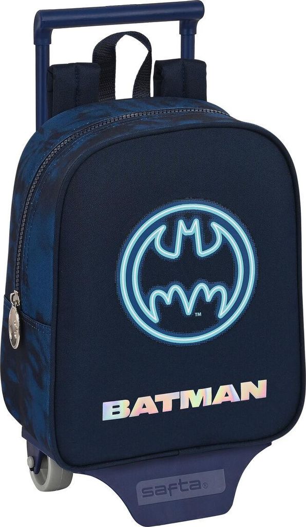 Schulrucksack mit Rädern Batman Legendary Marineblau 22 x 27 x 10 cm