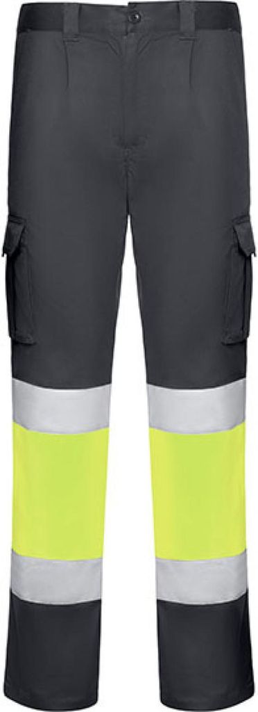 Roly Workwear HV9312 | Trousers Daily Stretch Hi-Viz 38 bis 60 - Farbe: Lead 23/Fluor Yellow 221 - Größe: 42