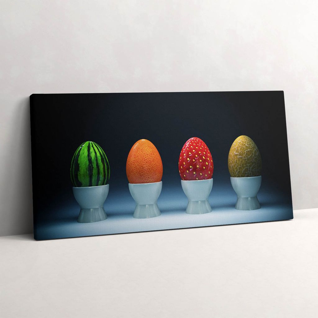 Ostereier für Ostern – Leinwandbild Wandbild – 120x60 cm – Leinwandbilder – Wandbilder – Schlafzimmer – Flur