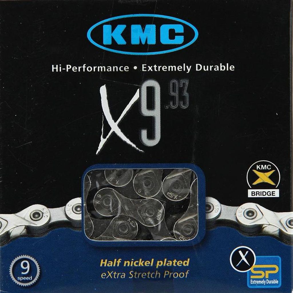 Łańcuch rowerowy KMC X9 1/2"-11/128" 114 ogniw 9V Zdjęcie produktu 