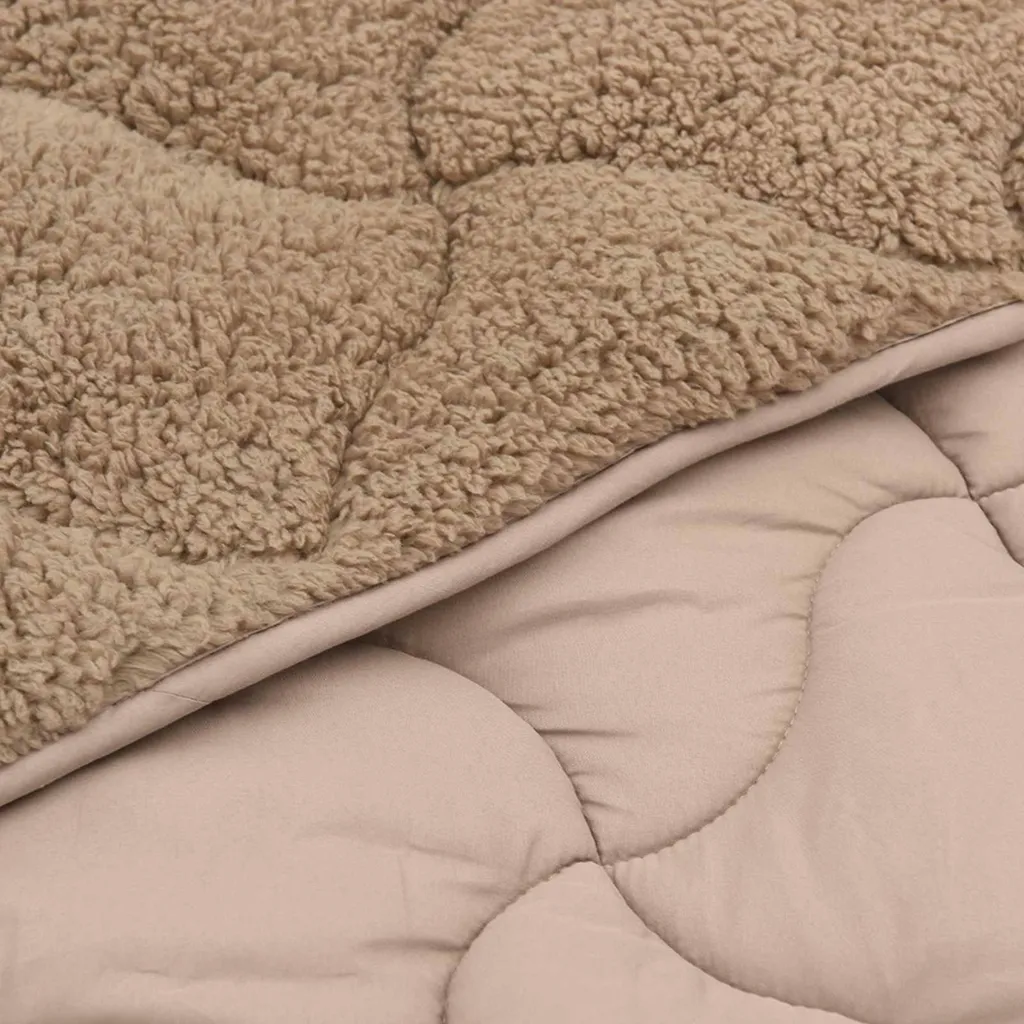 vidaXL Piumone per tutte le stagioni imbottito Taupe 200 x 240 cm - 5