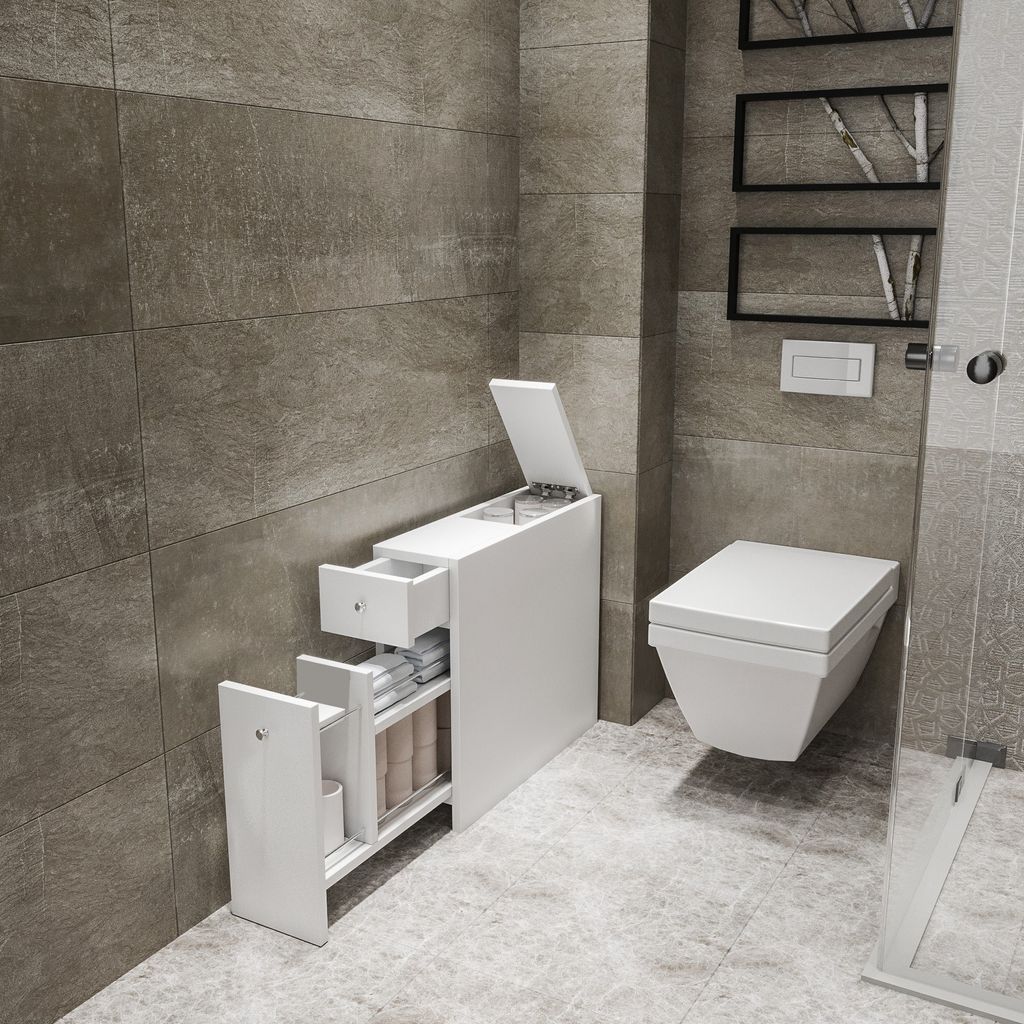 Skye Decor, Calencia - White, Badezimmerschränke, Produktbild 