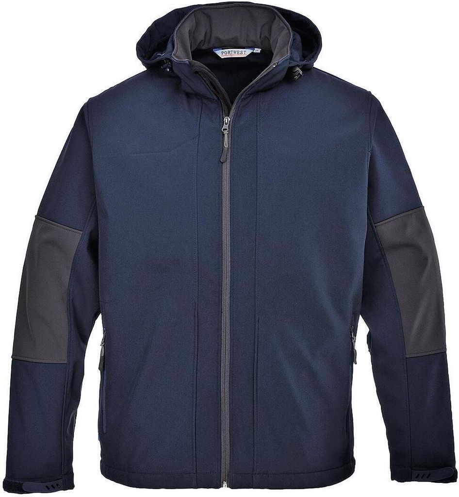 Portwest - Softshelljacke mit Kapuze für Herren PW737 (L) (Marineblau)