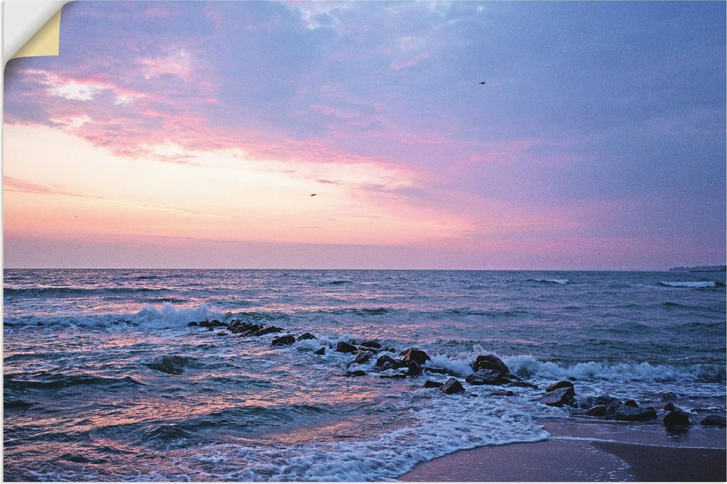 ARTland Wandbild, selbstklebend Tagesbeginn am schönen Ostseestrand Größe: 120x80 cm