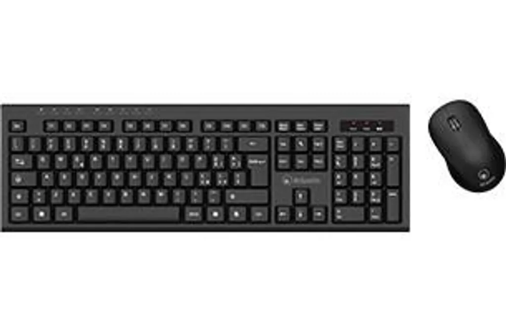 Atlantis Land P013-AX280G+M Ensemble Clavier Souris Sans Fil QWERTY Noir