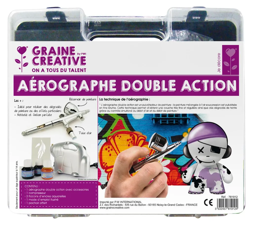 Kit aérographe pour modélisme et pâtisserie avec accessoires de peinture