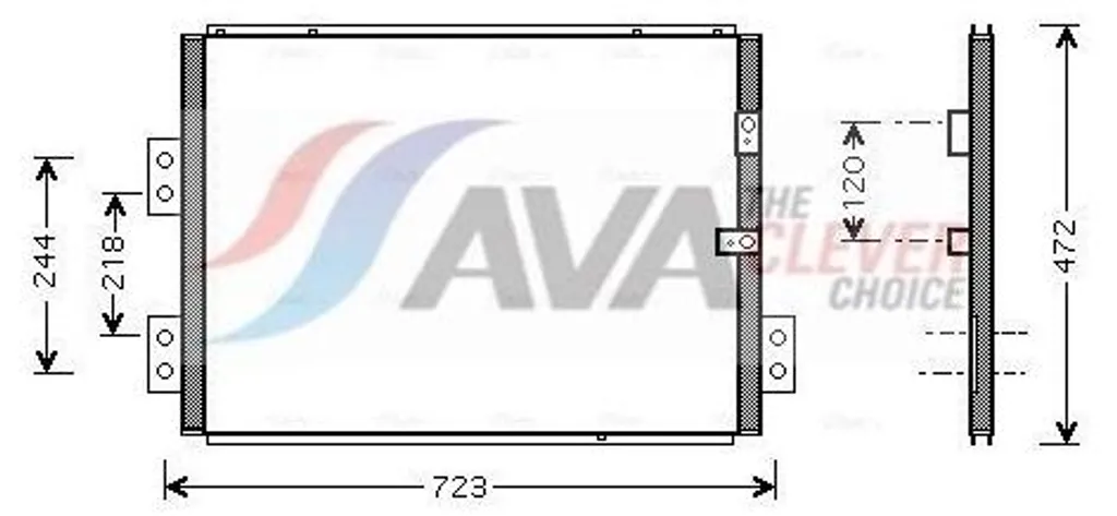 Condenseur de climatisation AVA TO5277 pour Toyota Hiace IV Fourgon