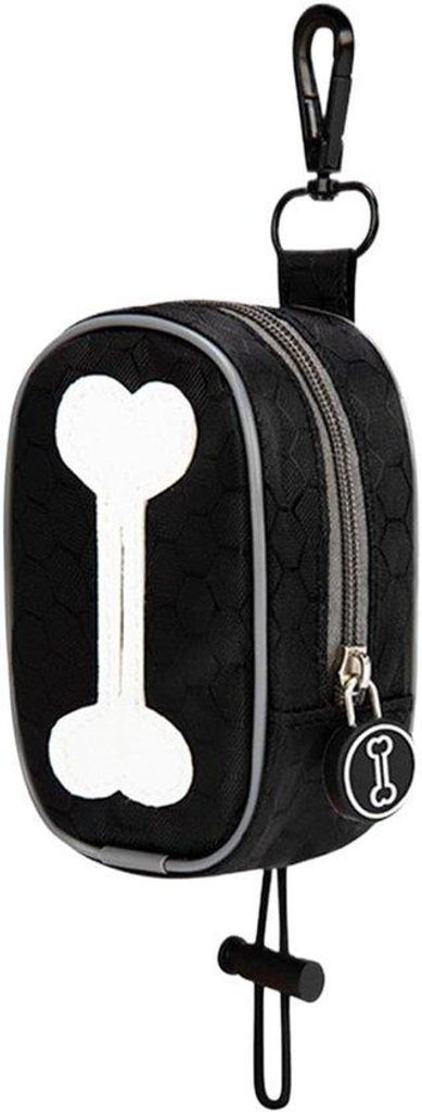 Hundeleckerhalter - Hundegeschirr - Wandergeschirr - Handsfree Halterung - 15 cm - Schwarz