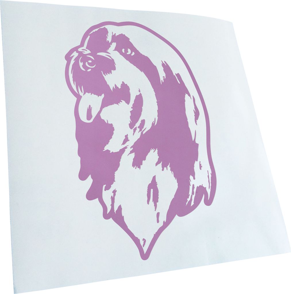 Kiwistar - Autoaufkleber - Bearded Collie Hund - Flieder - 60x38cm - Aufkleber für Auto, Laptop, Fahrrad, LKW, Motorrad mehrfarbig JDM Decal Racing