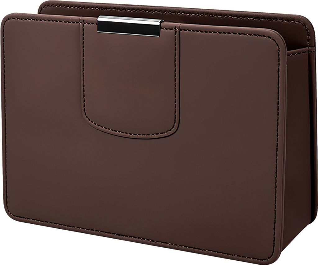 Auto-Aufbewahrungsbox Braun,Faltbar,stark magnetisch,wasserdicht,vielseitig platzierbar Organizer,umweltfreundliches Kunstleder Aufbewahrungstasche