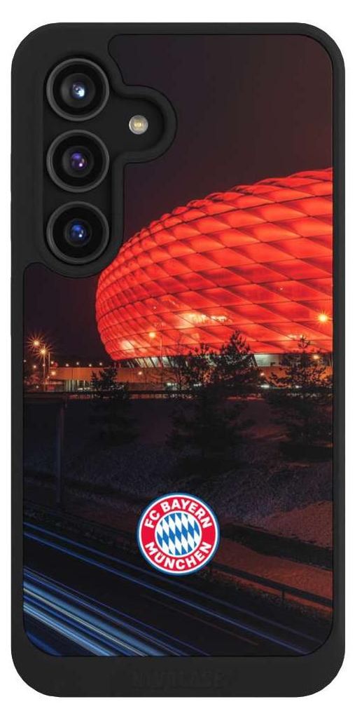 NIVOCASE Hülle für Samsung Galaxy S24 Handyhülle NIVOcore Case Schwarz FC Bayern München FCB Stadion