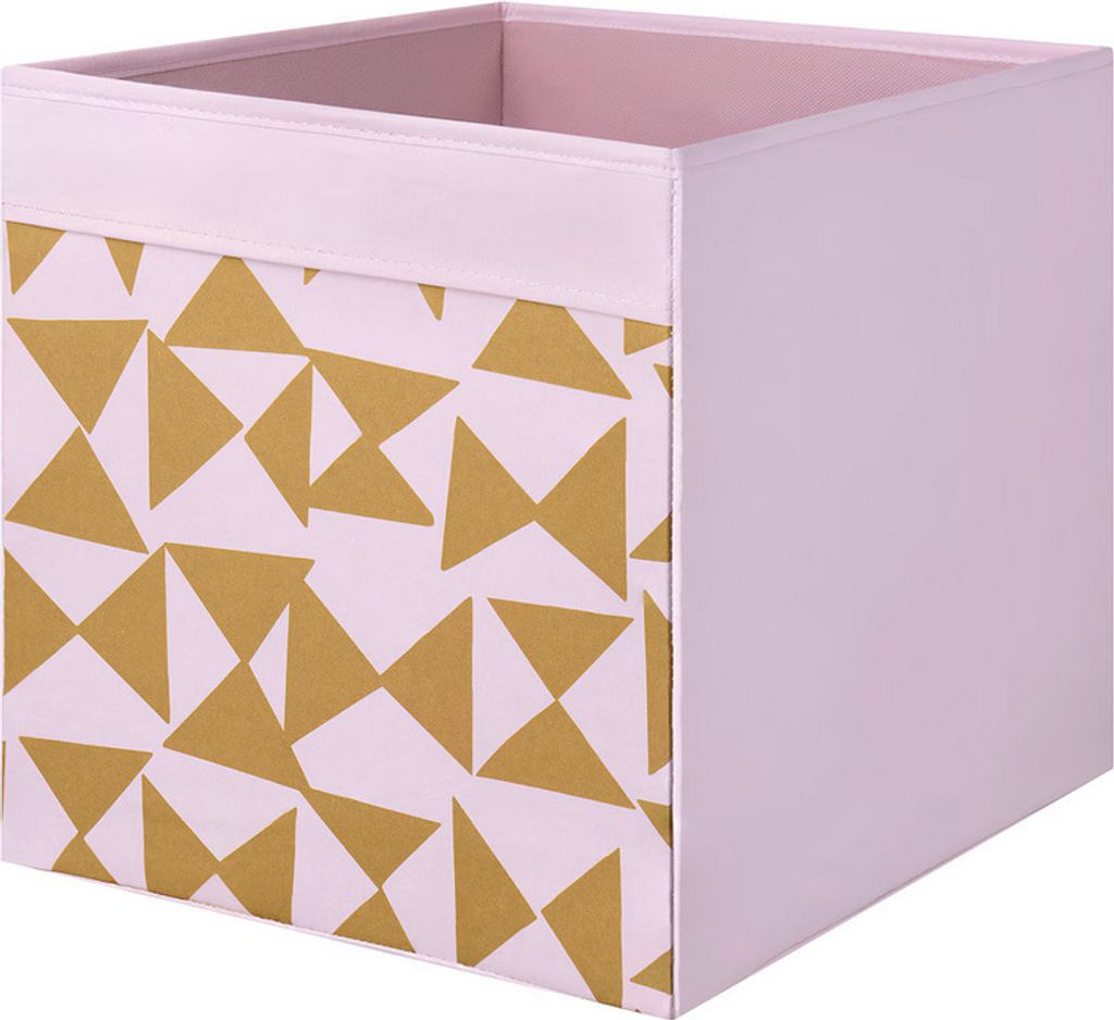 4x Dröna Ikea Fach Triangel rosa/gelb Box für Regal Kallax Produktbild 3
