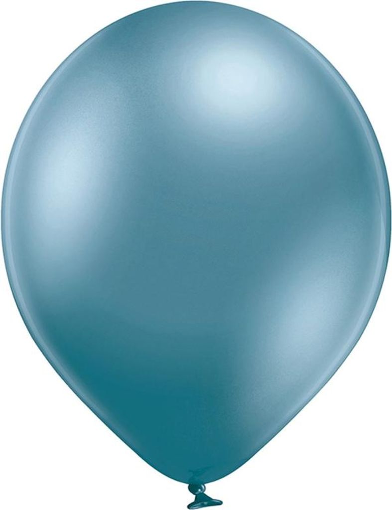 50 Luftballons Uni Glossy Ø30/33cm | Blau