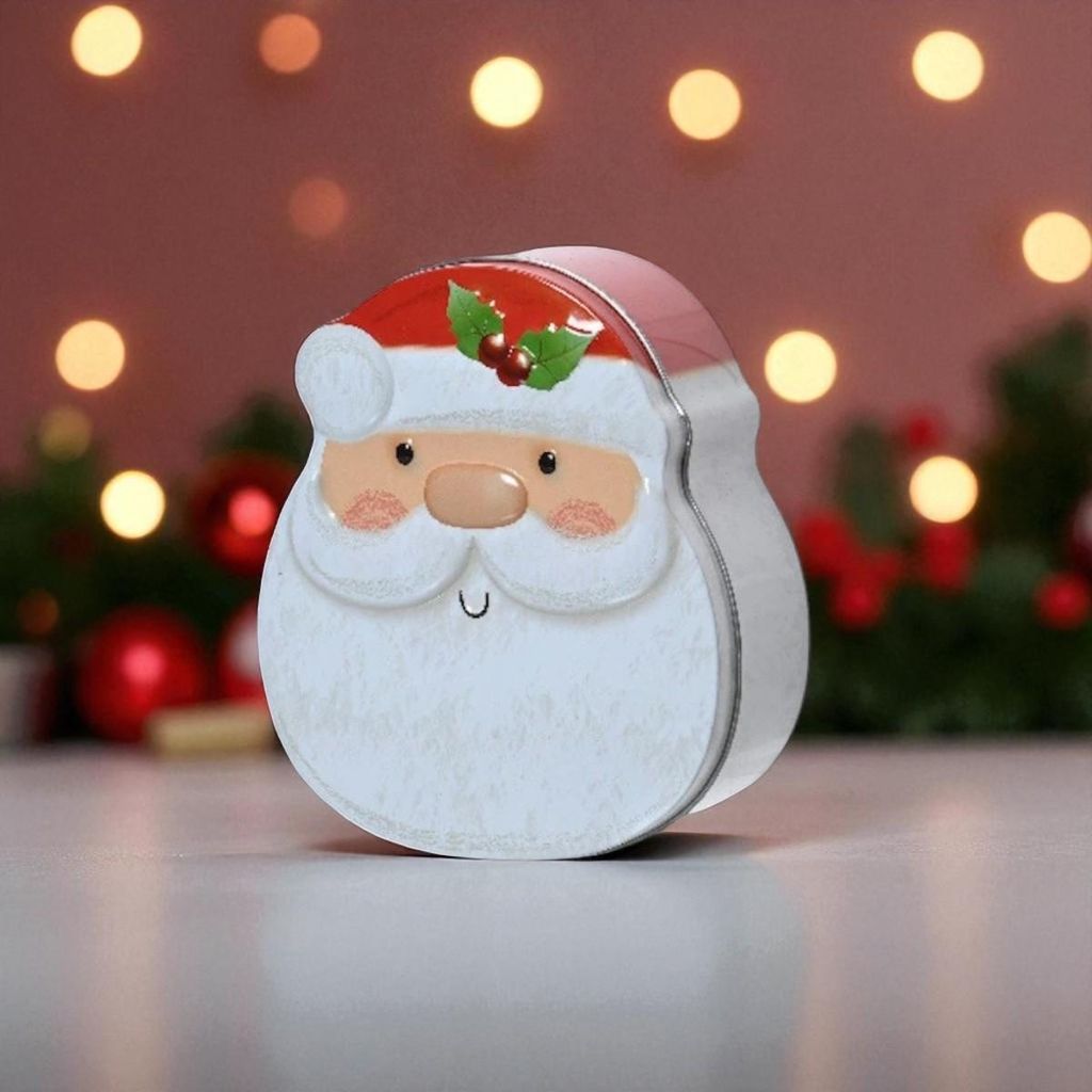 Weihnachtskeksdose mit Weihnachtsmann - Festliche Aufbewahrungsbox