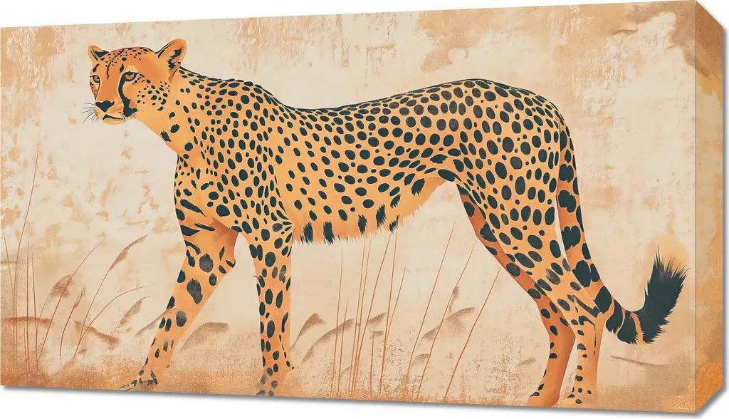 Quadro Ghepardo 70x40 - Spirito Libero - Stampa Artistica su Tela