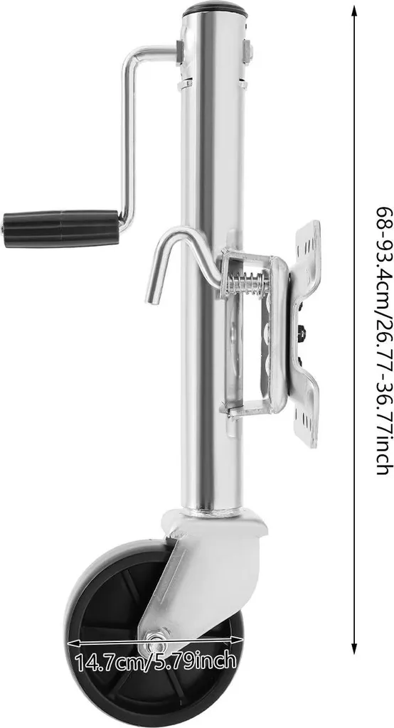 Roue jockey 540 kg en acier au carbone - Roue 15,24 cm ultra robuste - 4