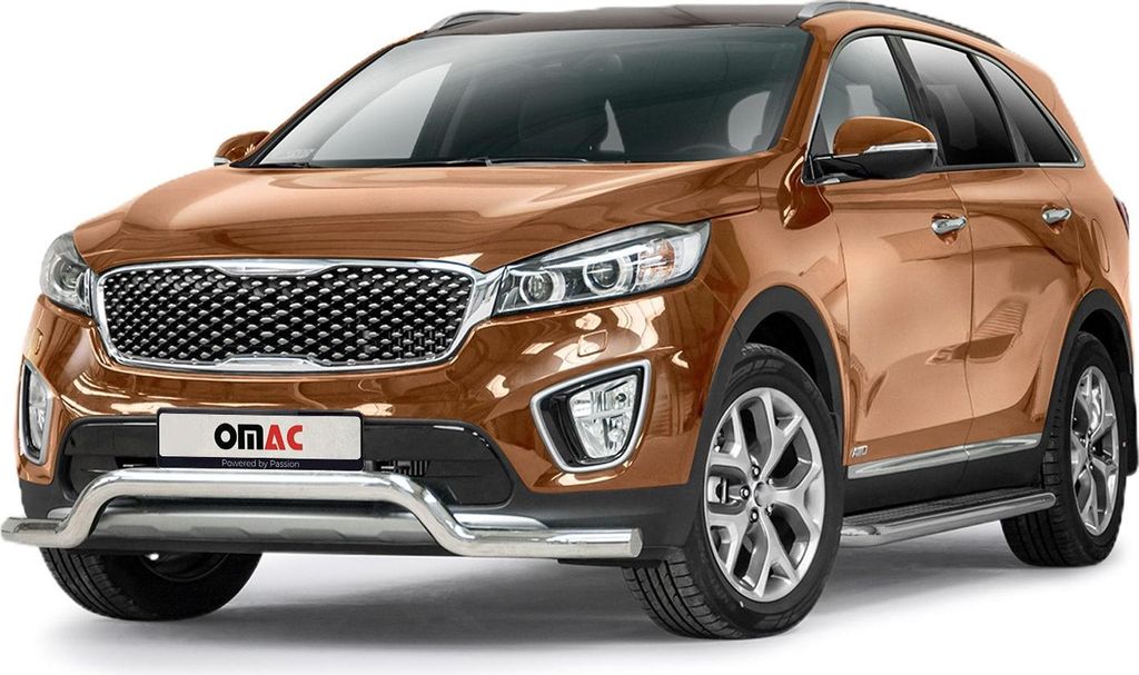 Frontbügel Frontschutzbügel Schutz für Kia Sorento 2015-2018 Stahl ABE Silber