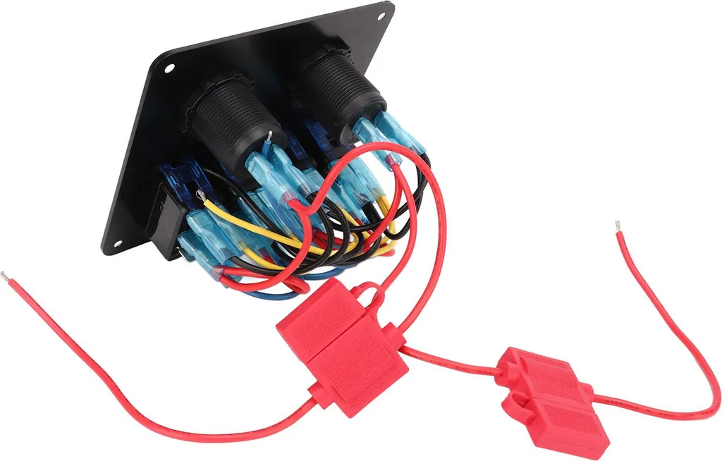 Tableau de commande électrique 12V avec 4 interrupteurs LED bleu auto