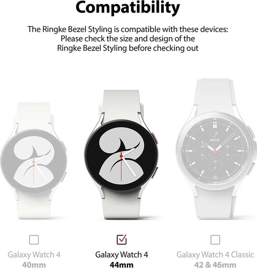Ringke Styling Custodia Telaio Busta Anello Samsung Galaxy Watch 5 44mm / 4 44mm Argento (Acciaio inossidabile) (GW4-44-04) - 11