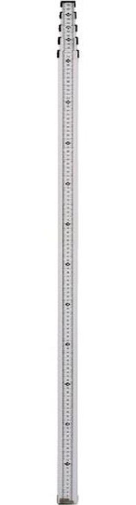 Teleskopnivelliermeter 5 m mit durchgehender mm-Teilung für Rotationslaser und Nivelliere