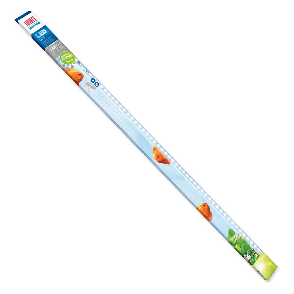 A long, thin aquarium LED light tube with packaging.
