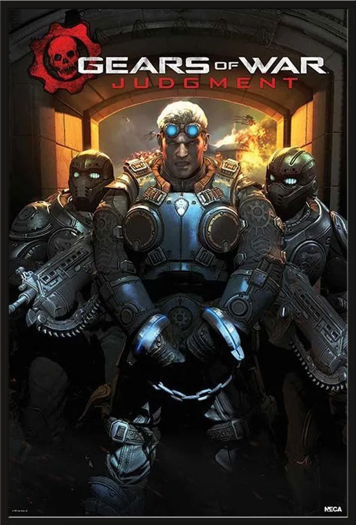 Poster Gears of War Judgement Encadré Protection Acrylique Shinsuke® Noir