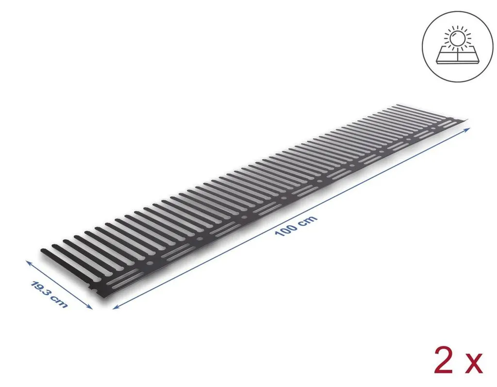 Grillage de protection pour panneau photovoltaïque marron - Lot 2 x 1m