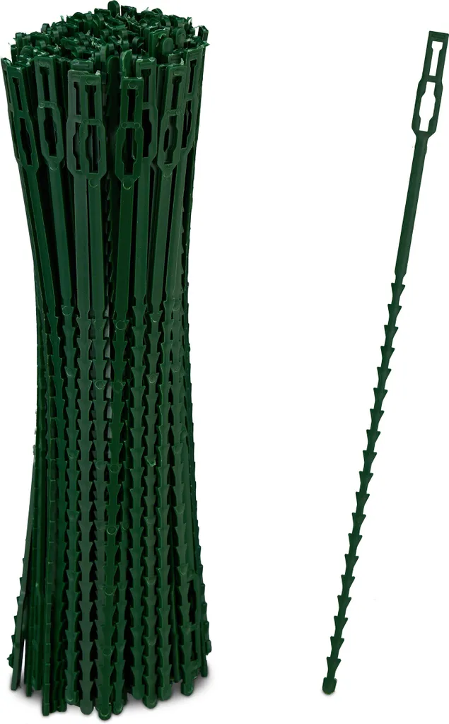 Attache plante souple 23 cm Relaxdays - Lot de 800 tuteurs en plastique