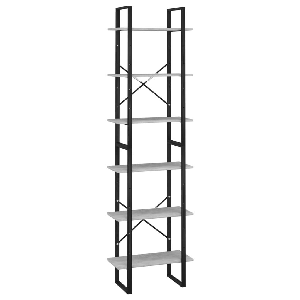 vidaXL Lagerregal Betongrau 60x30x210 cm Holzwerkstoff