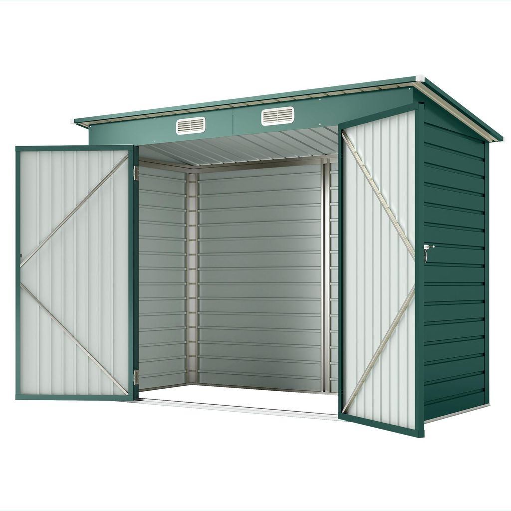 Casetta da giardino Outsunny 4,1 m², con tetto a una falda, Immagine del prodotto 