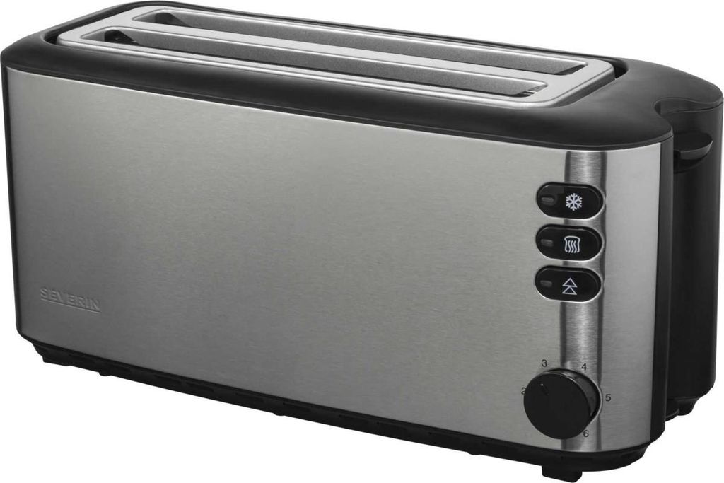 SEVERIN 4-Scheiben-Toaster AT 2509 Edelstahl / schwarz Produktbild 