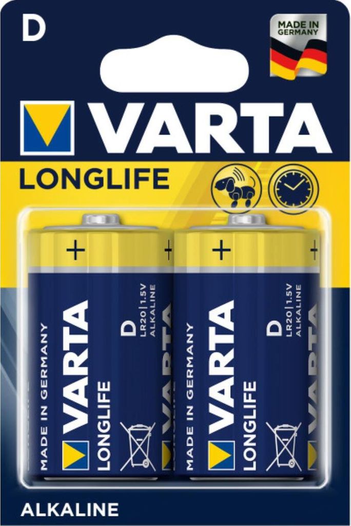 Pile VARTA LONGLIFE D blister de 2 pièces Image du produit 