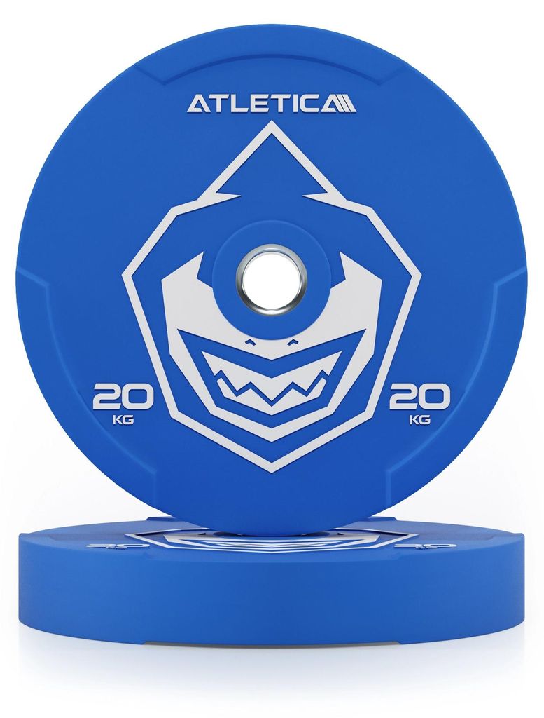 ATLETICA Animal Bumper Plates 2x20kg | Paar | Reduzierter Bounce | Hochwertiger Gummi | Powerlifting und Gewichtheben | Widerstandsfähig & langleb...