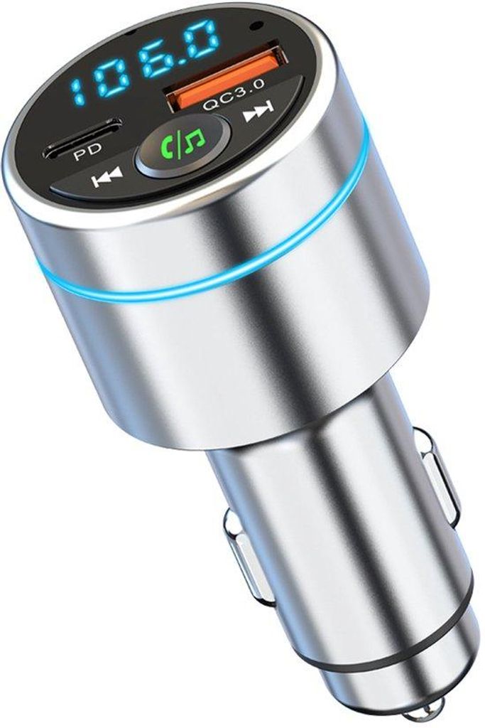 Autolader mit Bluetooth 5.3, PD 30W und QC3.0 18W Schnellader, Mikrofon mit Rauschunterdrückung, Auto-adapter mit FM-Sender und Zigarettenanzünde...