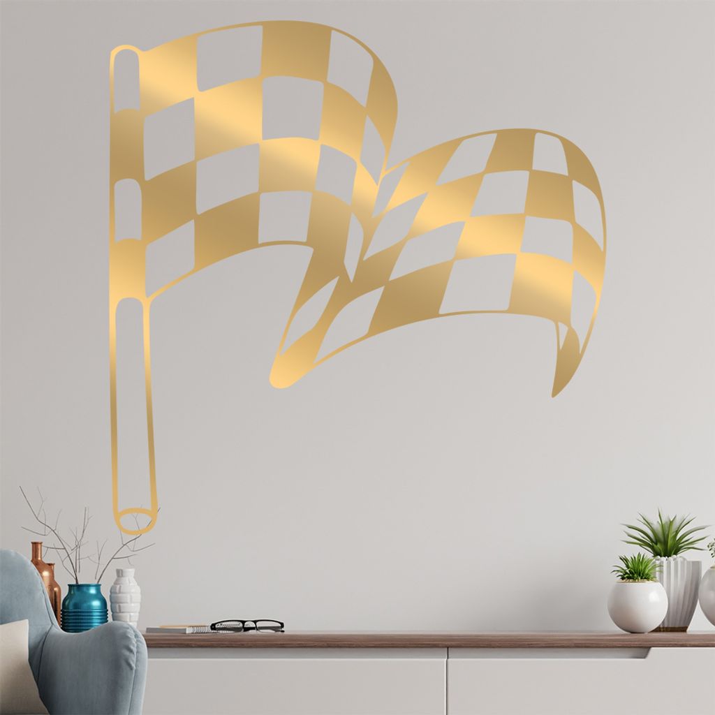 Ziel Fahne wehend Wandtattoo in 6 Größen - Wandaufkleber Wall Sticker - Dekoration, Küche, Wohnzimmer, Schlafzimmer, Badezimmer
