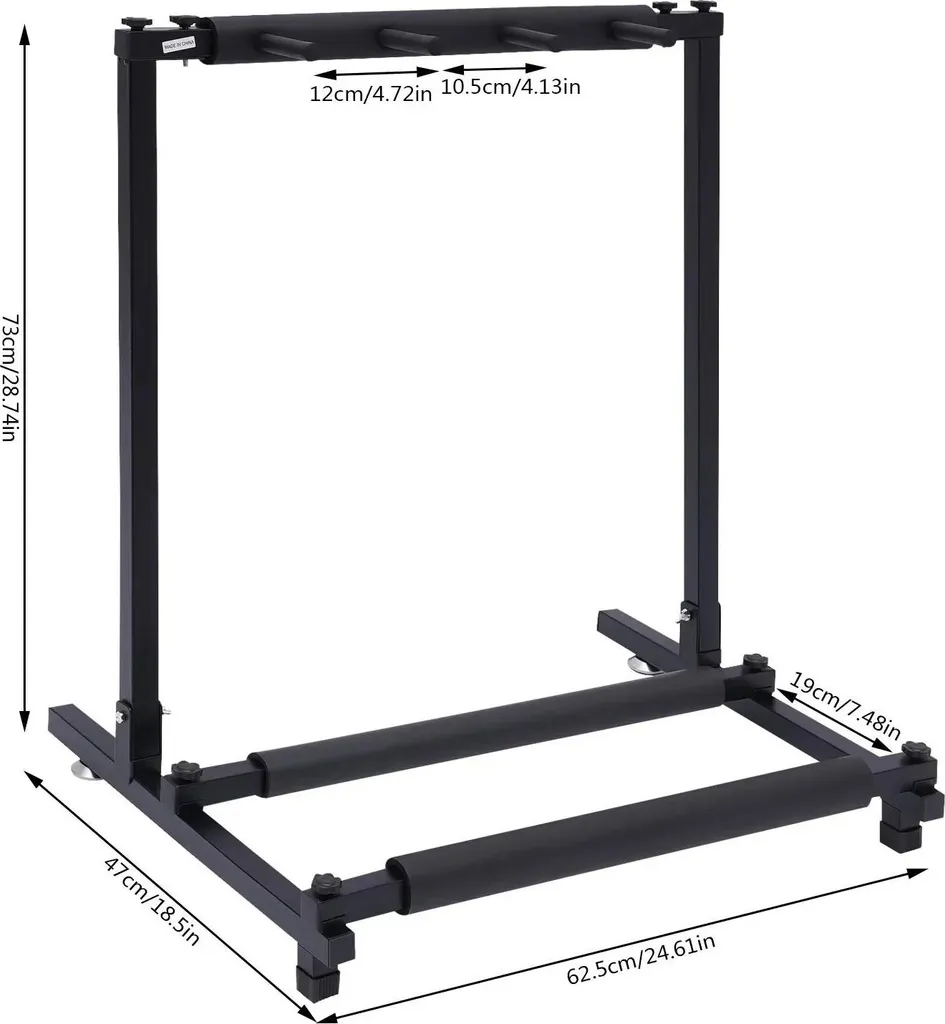 Support de guitare triple en fer robuste avec espacement de 10,5 cm - 4