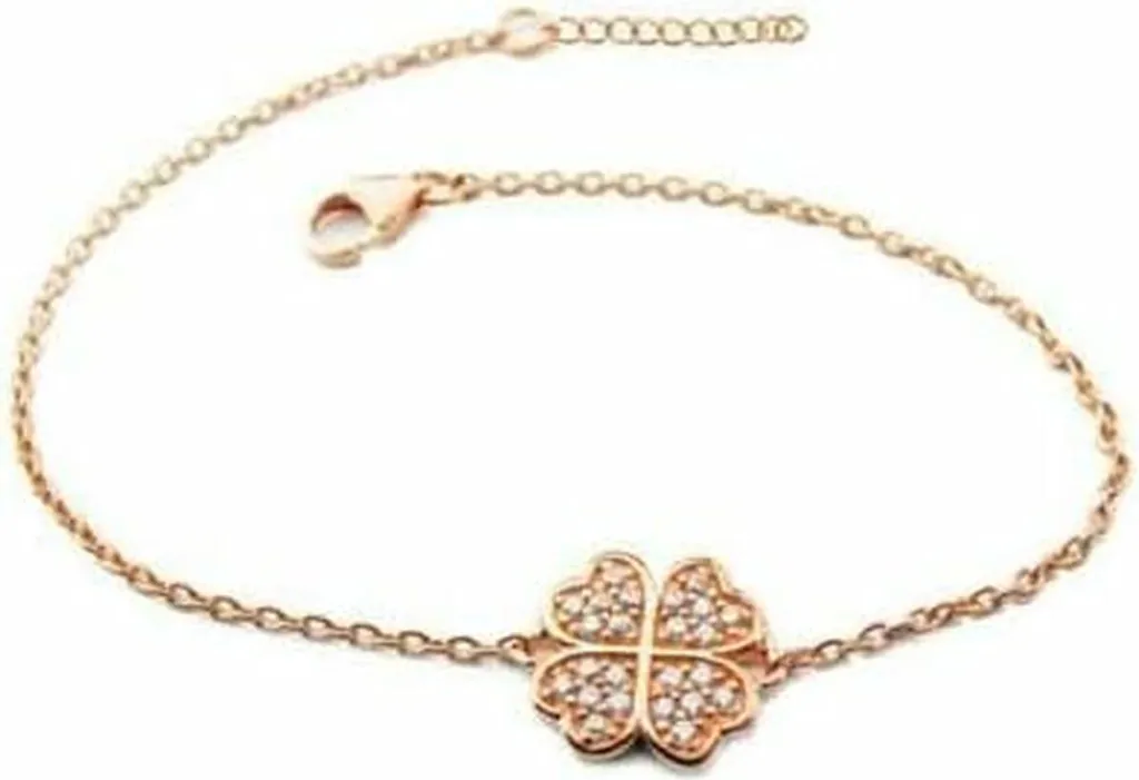 New Bling 910481235: Bracciale Donna Argento Rosa e Cristalli