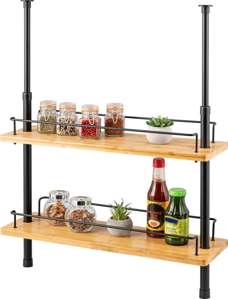 Rangement épices extensible pour plan de travail cuisine fonctionnelle