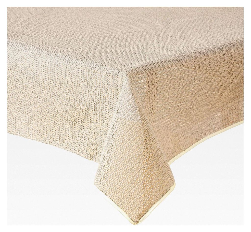 Gartentischdecke aus Weichschaummaterial, rutschfest und wetterfest, 6 Farben (Beige, 140 cm rund)