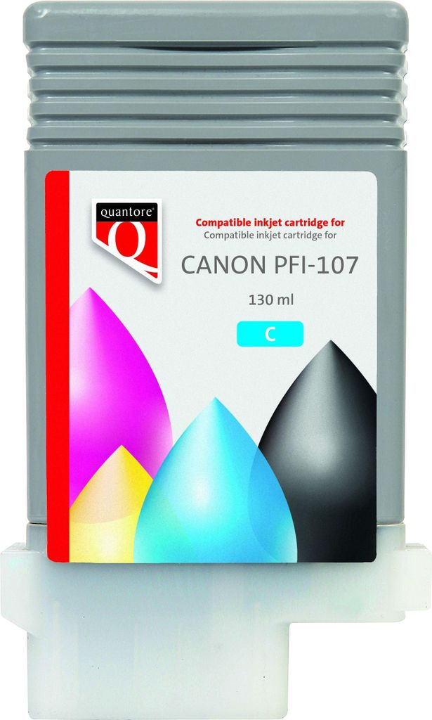 Quantore - Tintenpatronen-Alternative für PFI-107 blau | 12 Stück