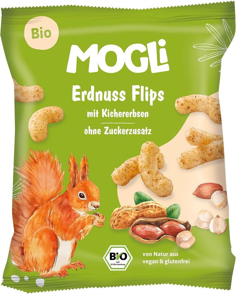 CHRUPKI O SMAKU ORZESZKÓW ZIEMNYCH BIO 30 g - MOGLI