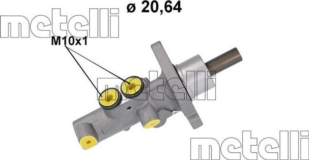 METELLI 05-1173 Hauptbremszylinder OE 460117382R kompatibel mit Sandero, Logan