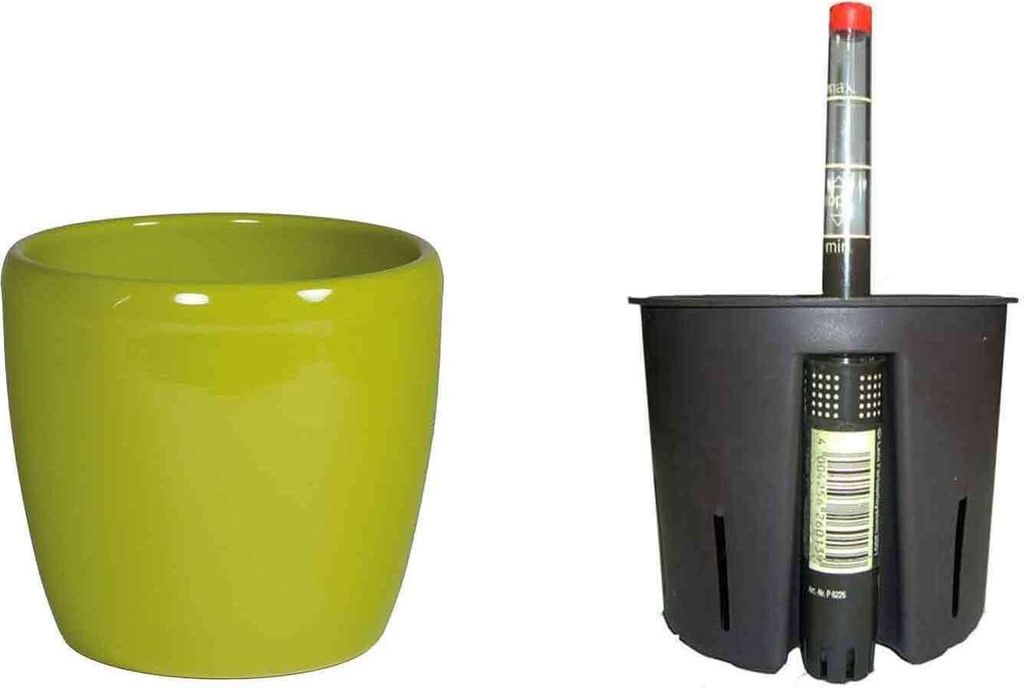 Set3 Blumentopf Venus 18/19 schilfgrün LC+KT+WA Ø 21cm H 21cm