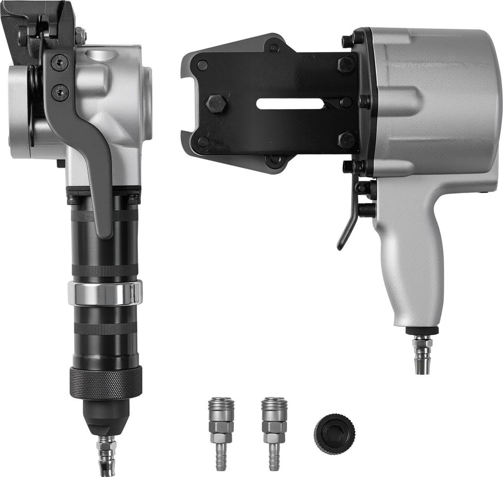 SucceBuy Pneumatische Umreifungsmaschine mit 8500N Spannkraft, Metall-Umreifungswerkzeug für 19 mm breite Bänder, Gerät zum Spannen, Schneiden u...