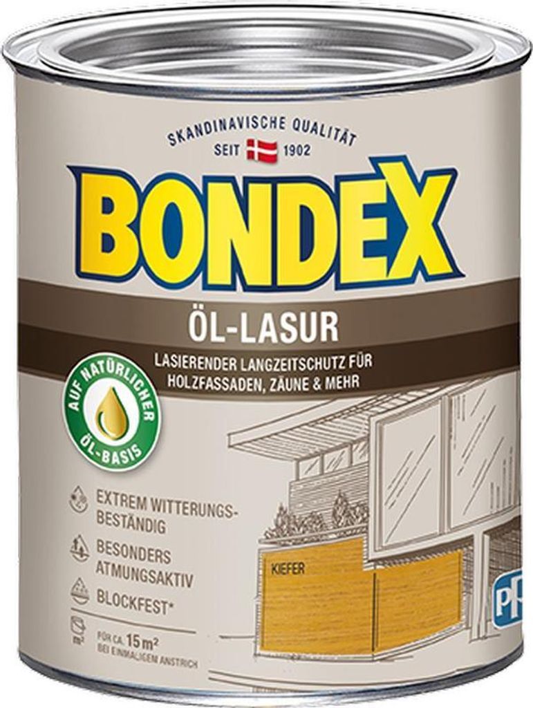 Bondex Öl-Lasur Kiefer 0,75l - 391316 Produktbild 