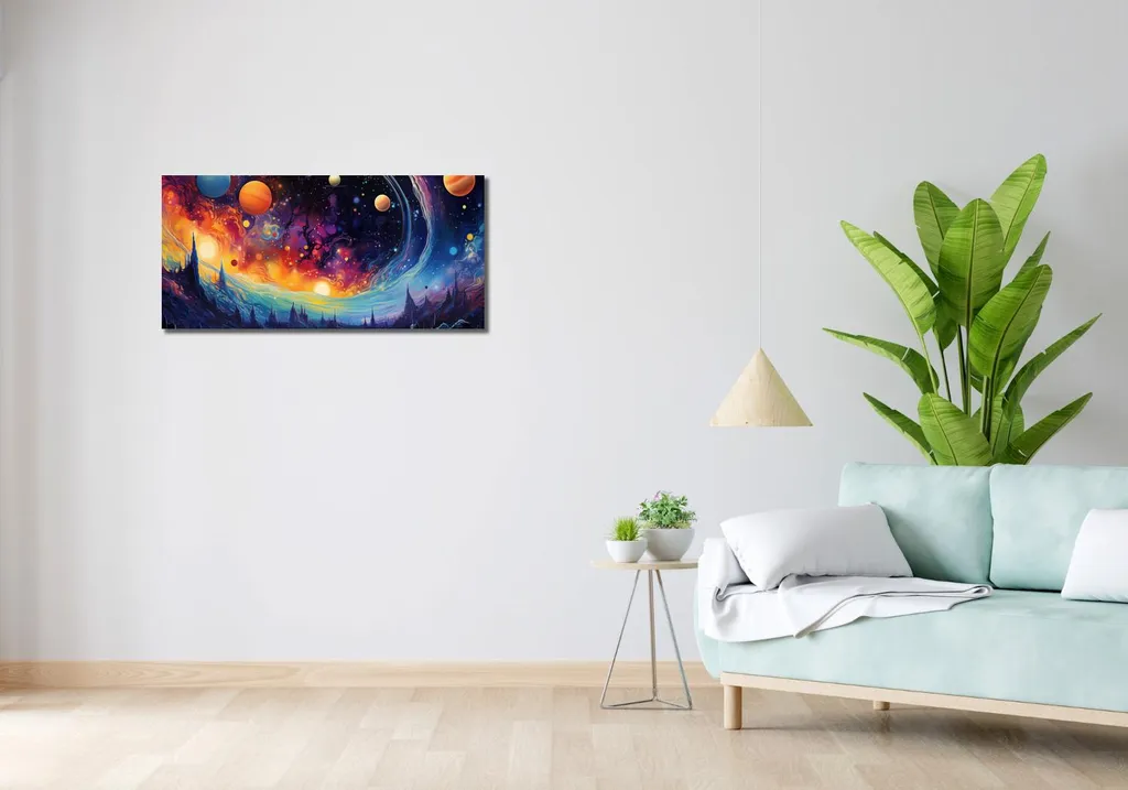 Quadro 90x40cm Orchestra intergalattica - 2